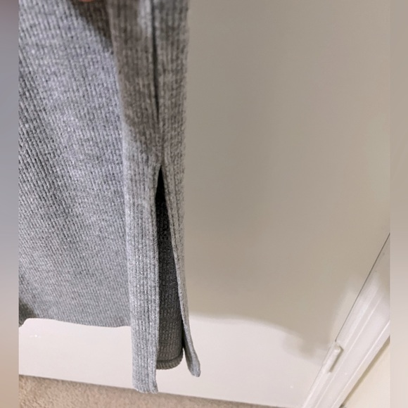 Topshop Wrapped Rib Midi Sweater Dress in Grey size 2 - Picture 9 of 11